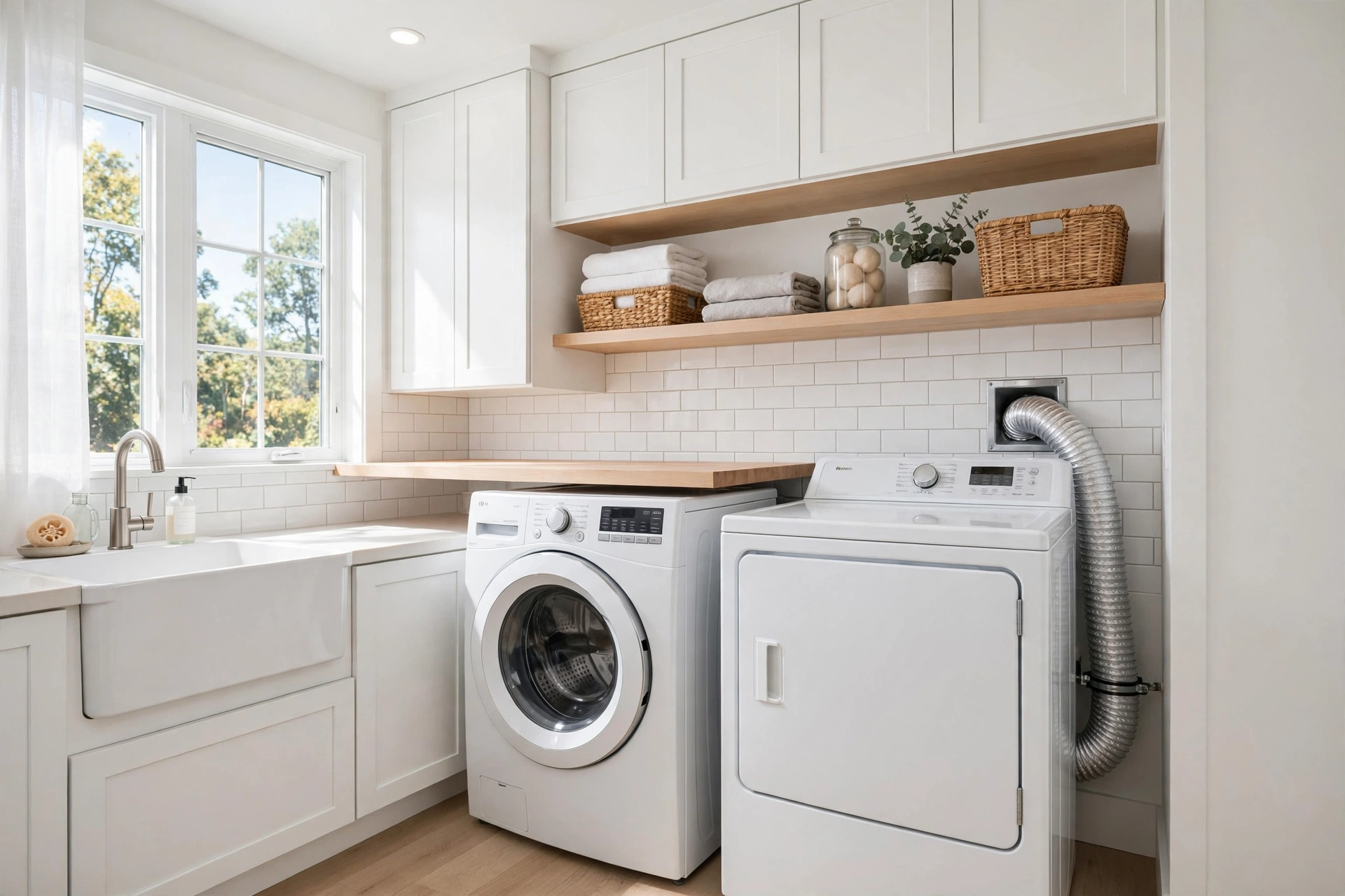Dryer vent cleaning in an Estero laundry room